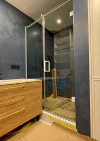 clients and partners1-Линейная душевая с распашной дверью и одним неподвижным стеклом